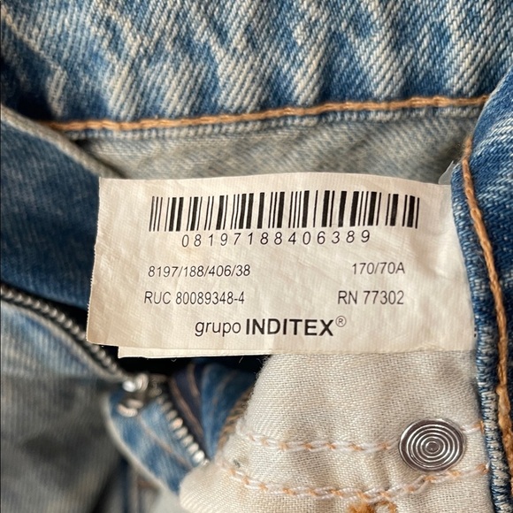 Zara Faded Blue Jean Shorts women’s 6 - Picture 4 of 5